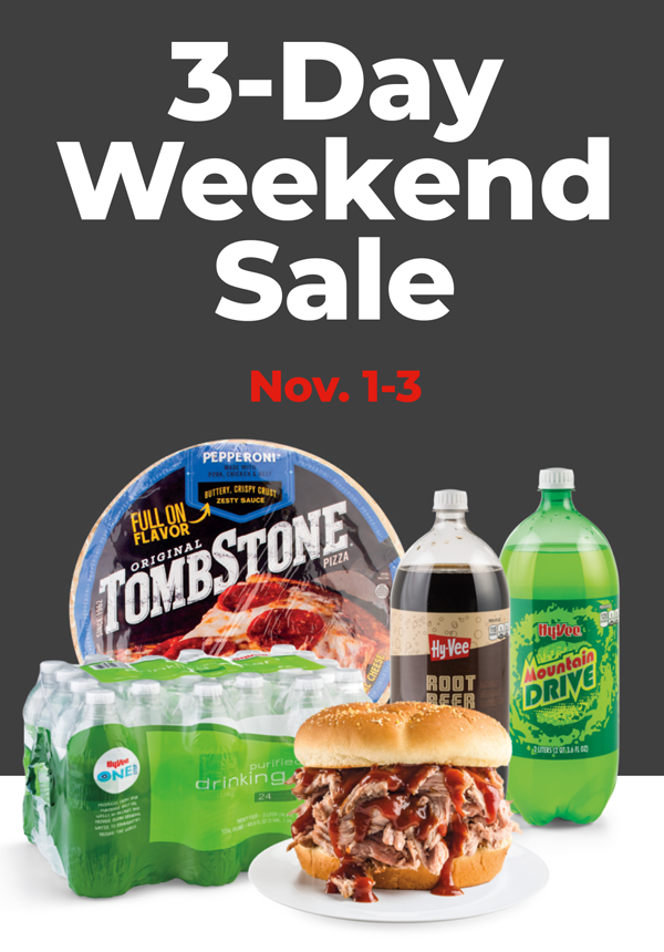 3-Day Weekend Sale Nov. 1-3