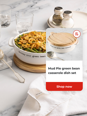 Mud Pie green bean casserole dish set. Shop now