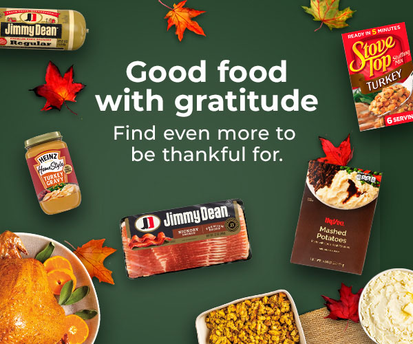 Good food with gratitude. Fine even more to be thankful for.