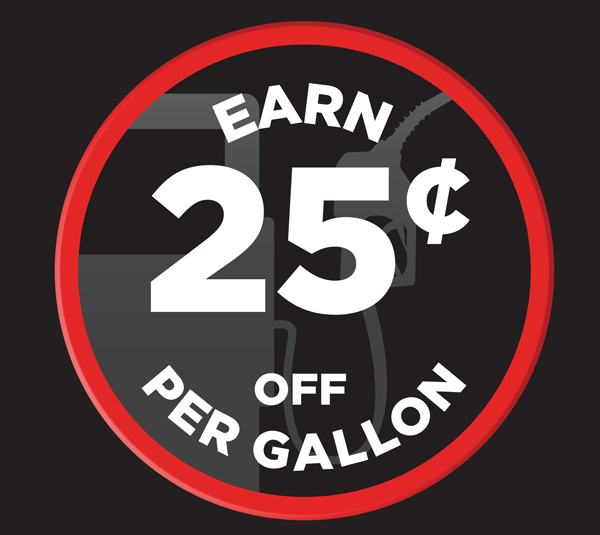 Earn 25¢ Off Per Gallon