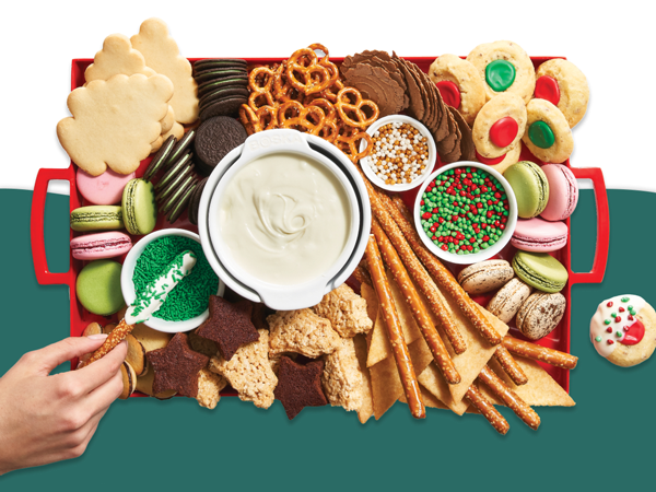 A festive tray of cookies