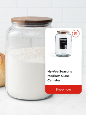 Hy-Vee Seasons Medium Glass Canister | Shop now